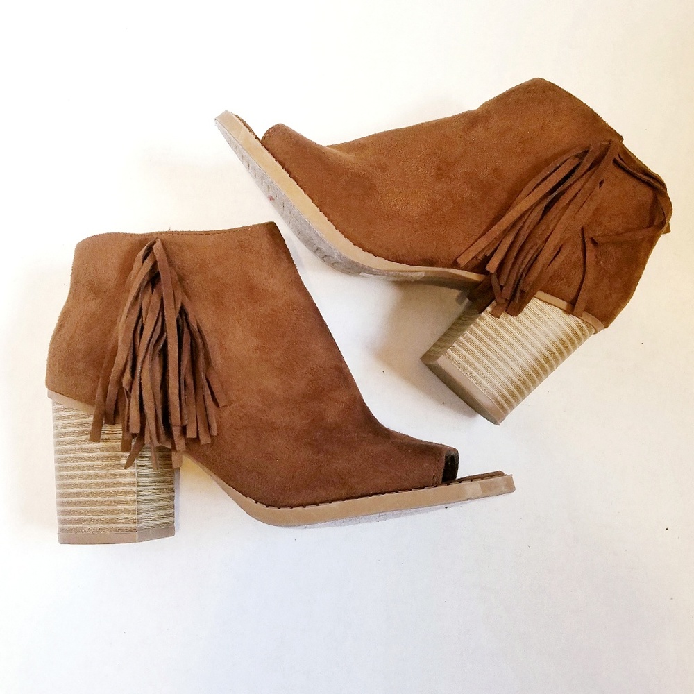Fringe booties